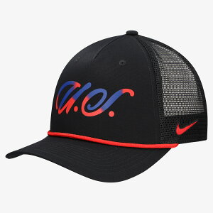 �y�����O�b�Y�zNATIONAL TEAM �A�����J��\ �A�W���X�^�u���L���b�v Nike/�i�C�L �����Y �u���b�N (BCS S26 Men's Rise Rope Trucker Hat)