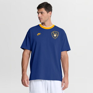�y�����O�b�Y�zMLB �u�����[�Y T�V���c Nike/�i�C�L �����Y ���C�����u���[ (Men's Nike MLB Cooperstown Fashion Ringer Tee)