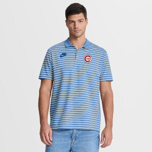 �y�����O�b�Y�zMLB �J�u�X �|���V���c Nike/�i�C�L �����Y ���C�g�u���[ (Men's Nike MLB Cooperstown Striped Victory Polo)