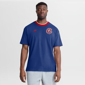 �y�����O�b�Y�zMLB �u���[�u�X T�V���c Nike/�i�C�L �����Y ���C�����u���[ (Men's Nike MLB Cooperstown Fashion Ringer Tee)