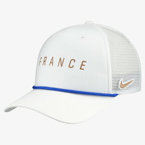 �y�����O�b�Y�zNATIONAL TEAM �t�����X��\ �A�W���X�^�u���L���b�v Nike/�i�C�L �����Y �z���C�g (BCS S26 Men's Rise Rope Trucker Hat)