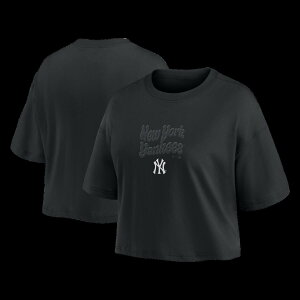 �y�����O�b�Y�zMLB �����L�[�X T�V���c Fanatics/�t�@�i�e�B�N�X ���f�B�[�X �u���b�N (Fanatics MLB Womens Black Out Heavyweight Crop Tee SP26)