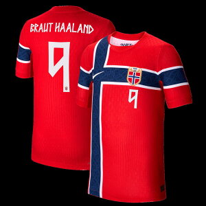 �y�����O�b�Y�zNATIONAL TEAM �m���E�F�[��\ �G�[�����O�E�z�[�����h �z�[�� ���j�t�H�[�� �i�I�[�Z���e�B�b�N�j Nike/�i�C�L ���[�X�E�W���j�A�T�C�Y ���b�h (NIK S26 Youth Match Authentic Jersey - Player