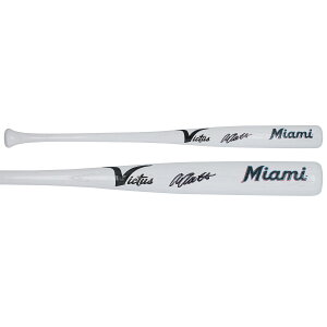 Aiva Arquette Miami Marlins Autographed Victus Team ID Mini Bat