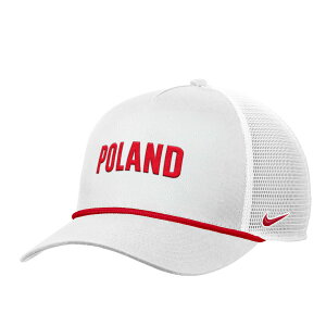�y�����O�b�Y�zNATIONAL TEAM �|�[�����h��\ �A�W���X�^�u���L���b�v Nike/�i�C�L �����Y �z���C�g (BCS S26 Men's Rise Rope Trucker Hat)