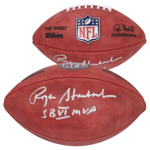 Roger Staubach Dallas Cowboys Autographed Duke Full Color Football with SB VI MVP Inscription