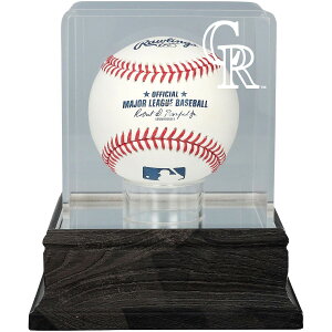 Colorado Rockies Charcoal Logo Baseball Display Case - UV Protected