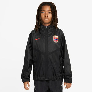 �y�����O�b�Y�zNATIONAL TEAM �m���E�F�[��\ �W���P�b�g Nike/�i�C�L ���[�X�E�W���j�A�T�C�Y �u���b�N (NIK SU26 Youth Dri-Fit KMD Anthem FZ Hooded Jacket)