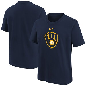 Youth Nike Navy Milwaukee Brewers Large Logo T-Shirt
