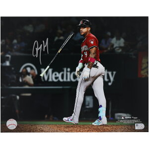 Ketel Marte Arizona Diamondbacks Autographed 11 x 14 Home Run Bat Flip Spotlight Photograph