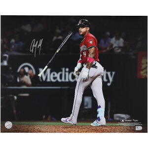 Ketel Marte Arizona Diamondbacks Autographed 16 x 20 Home Run Bat Flip Spotlight Photograph