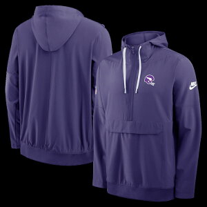 Men's Nike Purple Minnesota Vikings Alt Anorak Half-Zip Hooded Jacket