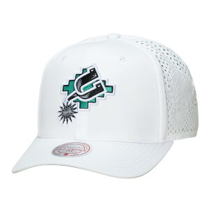 �y�����O�b�Y�zNBA �X�p�[�Y �A�W���X�^�u���L���b�v Mitchell & Ness/�~�b�`�F�����l�X �����Y �z���C�g (26 NBA MNC Perfect Logo Lightweight Poly Pro Crown Snapback)