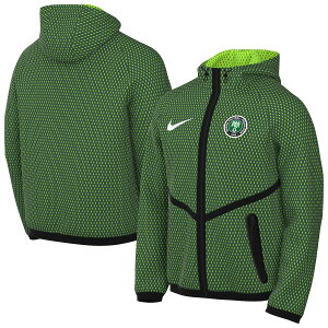 Men's Nike Green Nigeria National Team 2026 Anthem Mesh?Dri-FIT Full-Zip Hooded Jacket