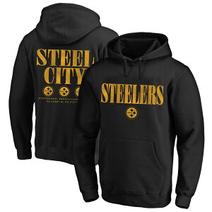 �y�����O�b�Y�zNFL �X�e�B�[���[�Y �p�[�J�[ Fanatics/�t�@�i�e�B�N�X �����Y �u���b�N (MEN'S B&T FANATICS RELAXED INTENSE RIVARLY FRENCH TERRY POH)