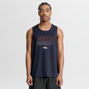 Men's Nike Navy Denver Broncos Kickoff Miler Dri-FIT Tank? Top