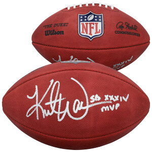 Kurt Warner St. Louis Rams Autographed Wilson Duke Full Color Football with SB XXXIV MVP Inscription