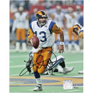 Kurt Warner Los Angeles Rams Autographed 8 x 10 Rollout Super Bowl XXXIV Photograph