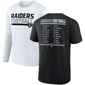 【公式グッズ】NFL レイダース Tシャツ Fanatics（ファナティクス） メンズ ブラック (23 HSN Men's SS/LS Schedule T-Shirt Combo Pack)