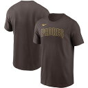 MLB パドレス Tシャツ Nike ナイキ メンズ ブラウン (Men's Nike Wordmark T-Shirt)