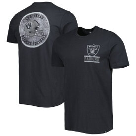 【公式グッズ】NFL レイダース Tシャツ '47 メンズ ブラック (Men's 47 Brand Open Field Franklin Tee)