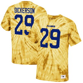 NFL ラムズ エリック・ディッカーソン Tシャツ Mitchell & Ness（ミッチェル＆ネス） メンズ ゴールド (MEn's Retired Player Tie Dye N&N SST - EXPIRED)