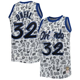 NBA マジック シャキール・オニール ユニフォーム Mitchell & Ness（ミッチェル＆ネス） メンズ ホワイト (MNC NBA MEN'S DOODLE SWINGMAN JERSEY)