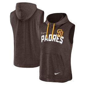 【公式グッズ】MLB パドレス Tシャツ Nike ナイキ メンズ ブラウン (Men's NIKE Athletic Sleeveless Hood MLB)