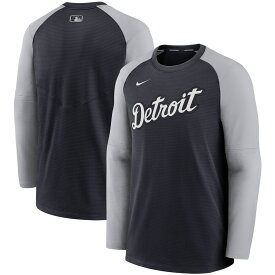 【公式グッズ】MLB タイガース パーカー/スウェット Nike ナイキ メンズ ネイビー (Men's Nike Authentic Collection Pre-Game Long Sleeve Pullove)