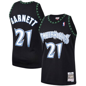 NBA ティンバーウルブズ ケビン・ガーネット ユニフォーム Mitchell & Ness（ミッチェル＆ネス） メンズ ブラック (MNC NBA HWC Mens Swingman Jersey)