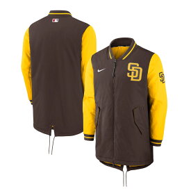 【公式グッズ】MLB パドレス ジャケット Nike ナイキ メンズ ブラウン (Men's NIKE AC City Connect Dugout Long Sleeve Fullzip Jacket)