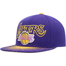 NBA レイカーズ スナップバック キャップ Mitchell & Ness（ミッチェル＆ネス） メンズ パープル (NBA MNC HWC ENERGY Re-Take Speckle Brim Snapback)