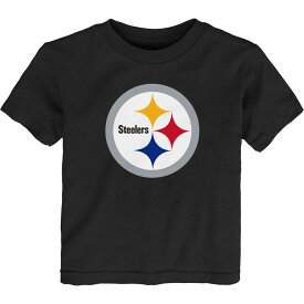 NFL スティーラーズ Tシャツ ロゴ入り Outerstuff（アウタースタッフ） トドラー ブラック (23 Toddler Primary Logo SST)