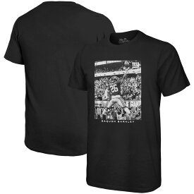 NFL ジャイアンツ サクオン・バークレー Tシャツ Majestic（マジェスティック） メンズ ブラック (Men's Player Image Oversized SST)