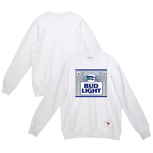 �y�����O�b�Y�zNFL �V�[�z�[�N�X �g���[�i�[ Mitchell & Ness/�~�b�`�F�����l�X �����Y �z���C�g (Mitchell and Ness x Bud Light Men's The Crest Crewneck Fleece)