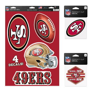 �y�����O�b�Y�zNFL 49ers �J�[�p�i�E�J�[�A�N�Z�T���[ WinCraft/�E�B���N���t�g (WCR Decal Variety Pack)