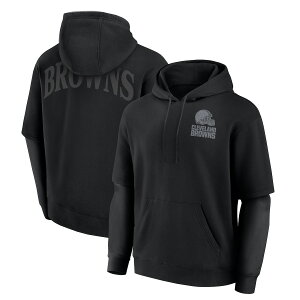 �y�����O�b�Y�zNFL �u���E���Y �v���I�[�o�[ �p�[�J�[ Fanatics/�t�@�i�e�B�N�X �u���b�N (24 MENS Elements Signature Cotton POH)