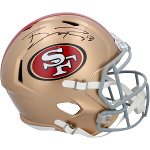 �y�����V���A���ԍ��t�zNFL 49ers �u���b�N�E�p�[�f�B ���M�T�C�� �w�����b�g Fanatics Authentic/�t�@�i�e�B�N�X�I�[�Z���e�B�b�N (AUT REP HELMET 12723)