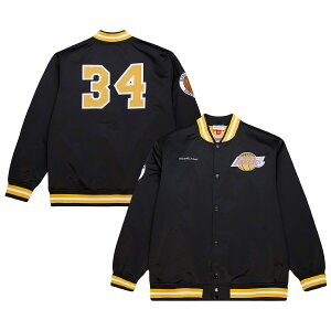 yObYzNBA CJ[Y VL[EIj[ WPbg Mitchell & Ness/~b`FlX Y ubN (M&N NBA Legends Satin Jacket)