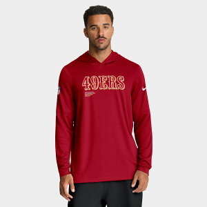 yObYzNFL 49ers TVc Nike/iCL Y XJ[bg (25 Men's Nike Sideline Dri-Fit Lightweight Hooded LS Top - Tall Sizes)