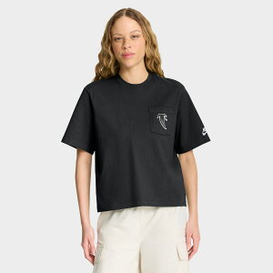�y�����O�b�Y�zNFL �t�@���R���Y T�V���c Nike/�i�C�L ���f�B�[�X �u���b�N (25 Women's Nike Rewind Boxy Pocket SST)