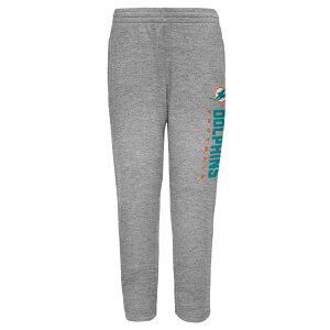 【公式グッズ】NFL ドルフィンズ ルームパンツ Outerstuff キッズサイズ グレイ (NFL Youth Run Hard open bottom Sweatpants with pockets)