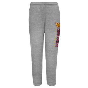 【公式グッズ】NFL コマンダーズ ルームパンツ Outerstuff キッズサイズ グレイ (NFL Youth Run Hard open bottom Sweatpants with pockets)