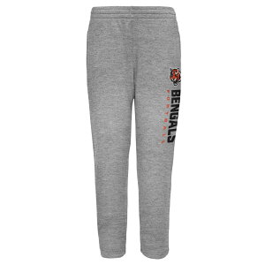 【公式グッズ】NFL ベンガルズ ルームパンツ Outerstuff キッズサイズ グレイ (NFL Youth Run Hard open bottom Sweatpants with pockets)
