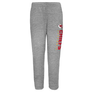 【公式グッズ】NFL チーフス ルームパンツ Outerstuff キッズサイズ グレイ (NFL Youth Run Hard open bottom Sweatpants with pockets)