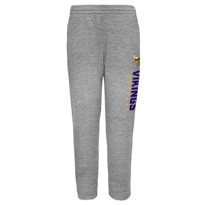 【公式グッズ】NFL バイキングス ルームパンツ Outerstuff キッズサイズ グレイ (NFL Youth Run Hard open bottom Sweatpants with pockets)
