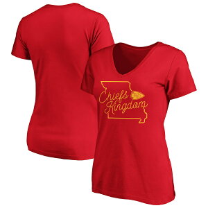 �y�����O�b�Y�zNFL �`�[�t�X V�l�b�N T�V���c Fanatics/�t�@�i�e�B�N�X ���f�B�[�X ���b�h (20 Women's Iconic Script State V-Neck SST)