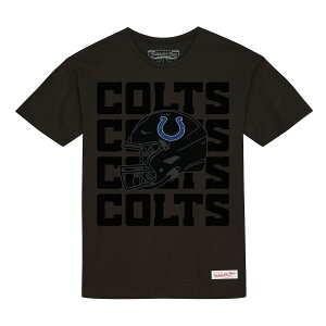 �y�����O�b�Y�zNFL �R���c T�V���c Mitchell & Ness/�~�b�`�F�����l�X �����Y �u���b�N (NFL THROW IT BACK HERITAGE TEE INDIANAPOLIS COLTS)