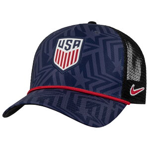 �y�����O�b�Y�zNATIONAL TEAM �A�����J��\ �A�W���X�^�u���L���b�v Nike/�i�C�L �����Y �l�C�r�[ (BCS S26 Men's Rise Rope Trucker Hat)