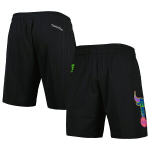 �y�����O�b�Y�zNBA �u���Y �J�W���A�� �V���[�c Mitchell & Ness/�~�b�`�F�����l�X �����Y �u���b�N (Mens MNC HWC Color Bomb Energy Short)